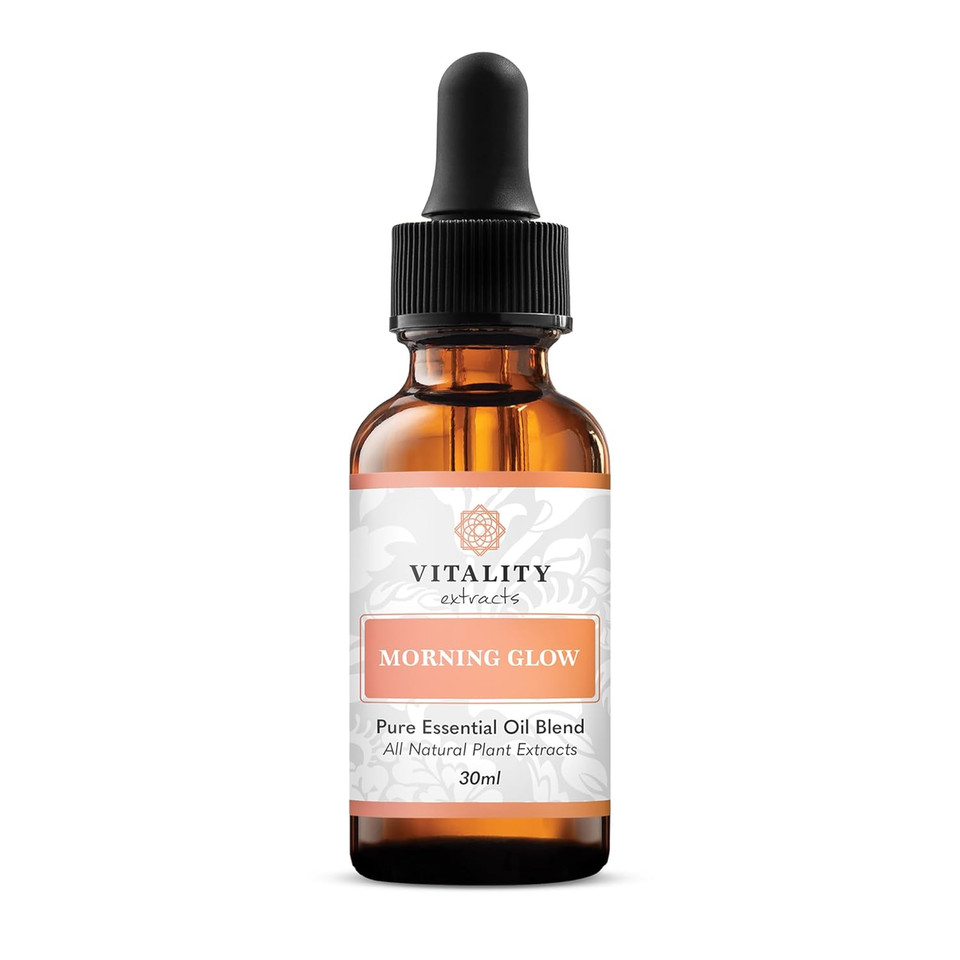 Vitality Extracts Morning Glow - Daily Moisturizing Serum, Avocado Oil, Tone, Rosehip, Vegan, Supple Skin, Radiant, All Skin Types, Hydrates & Nourishes