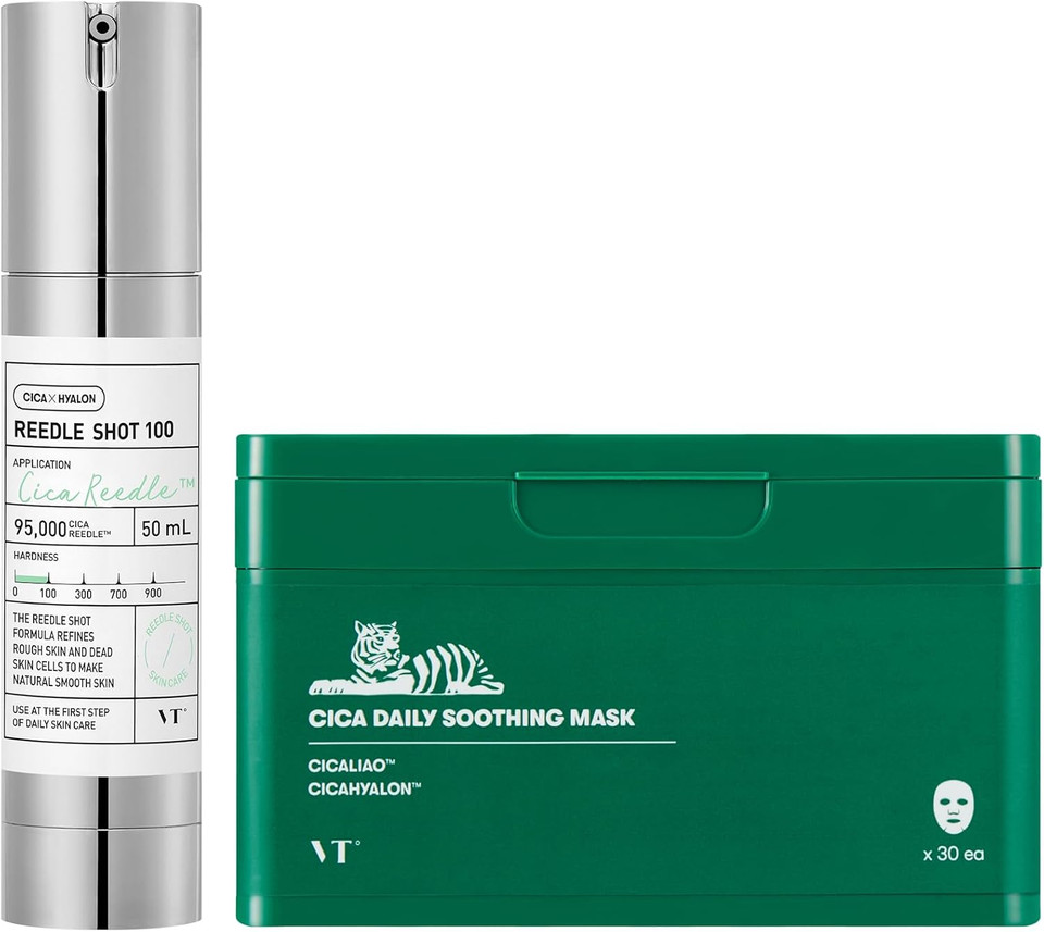 Vt Cosmetics Bundle Reedle Shot 100 (1.69 Oz. / 50Ml) And Daily Soothing Mask (30Pcs)