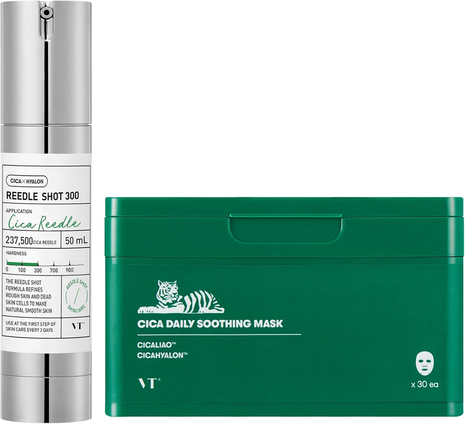 Vt Cosmetics Cica Reedle Shot 300 Essence & Daily Soothing Mask 30Ea