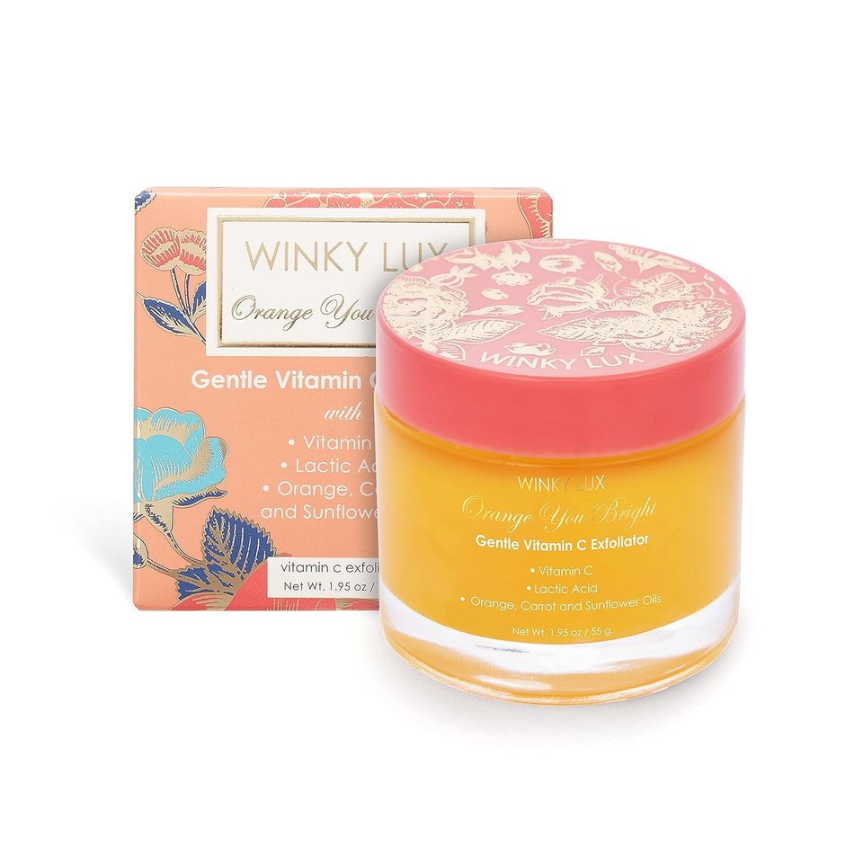 Winky Lux Orange You Bright Exfoliator -Infused With Vitamin C And Lactic Acid, Face Scrub To Remove Dull Skin, Leaving Radiant Glowing Result