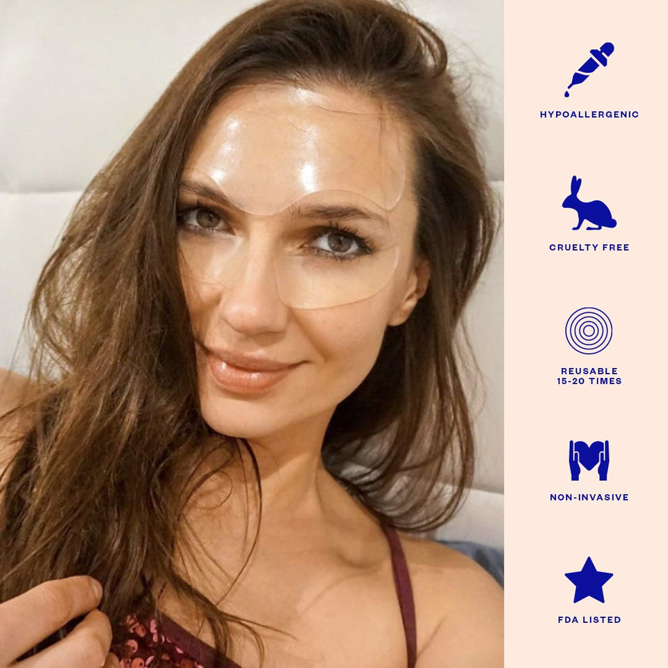 Wrinkles Schminkles Faux-Tox Face Bundle Set: Silicone Patch Cleanser, Forehead Wrinkle Patches & Under Eye Wrinkle Patches