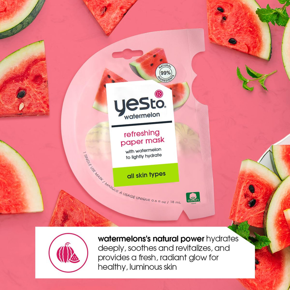 Yes To Super Fresh Paper Mask, Watermelon, 3 Count