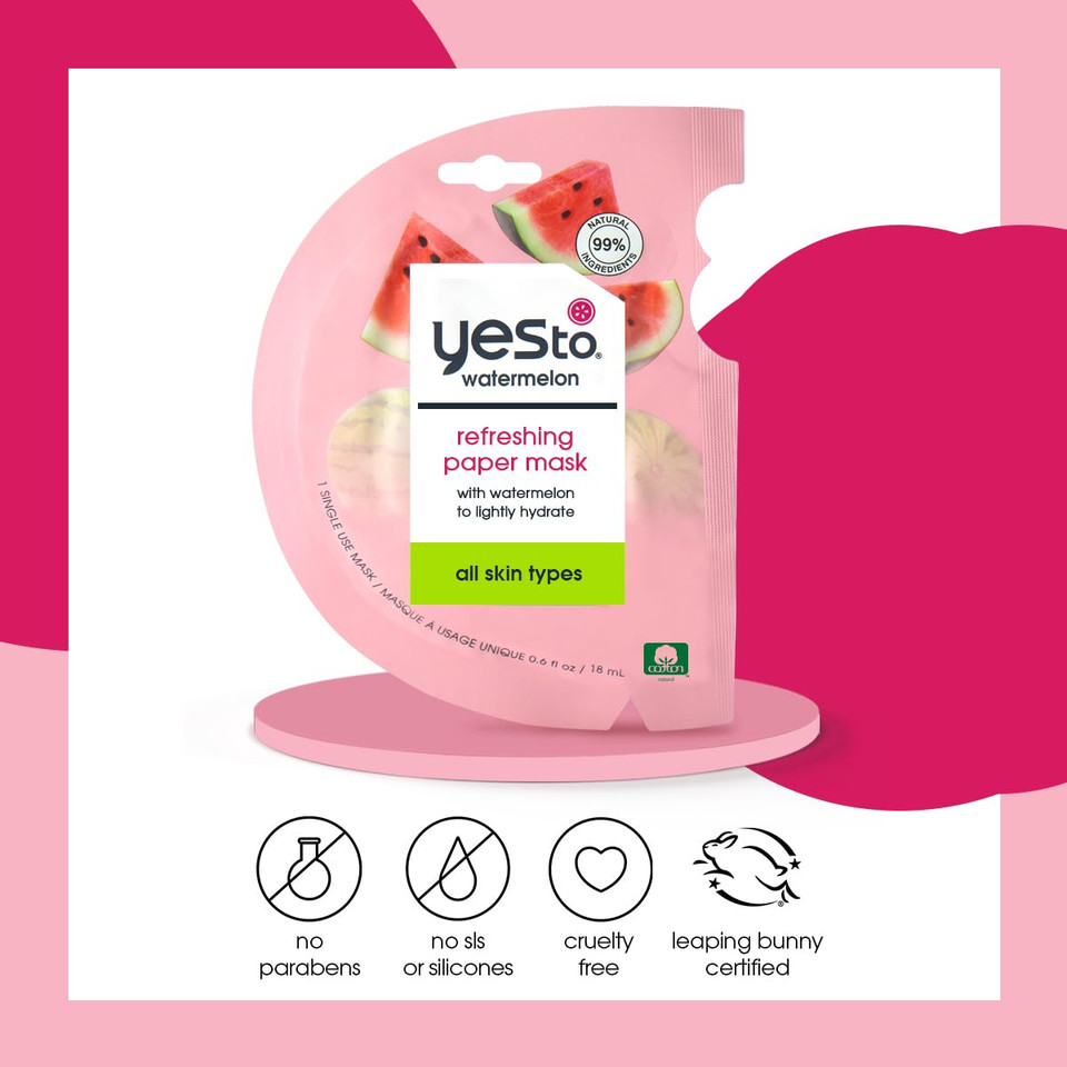 Yes To Super Fresh Paper Mask, Watermelon, 3 Count