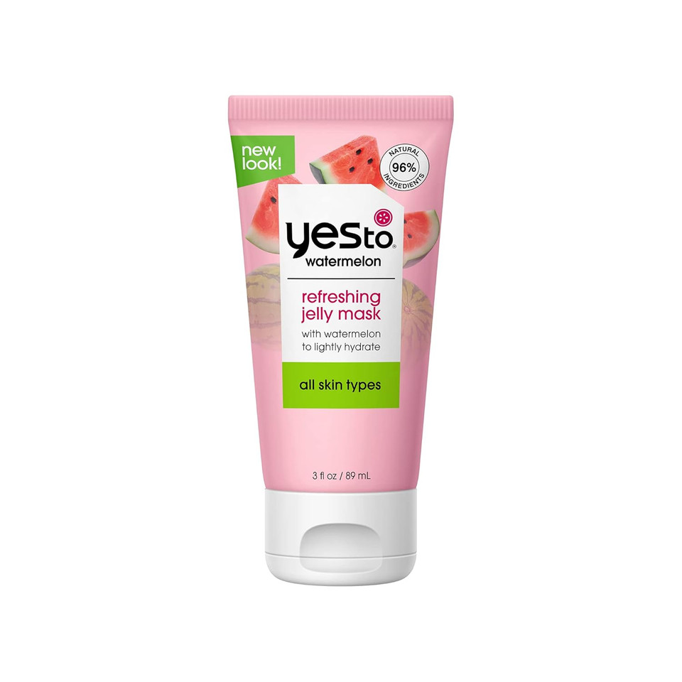 Yes To Watermelon Refreshing Jelly Mask, Quenching Lightweight Gel Mask That Helps Soften & Lightly Hydrate Skin, With Antioxidants, Lycopene & Vitamin C, Natural, Vegan & Cruelty Free, 3 Fl Oz