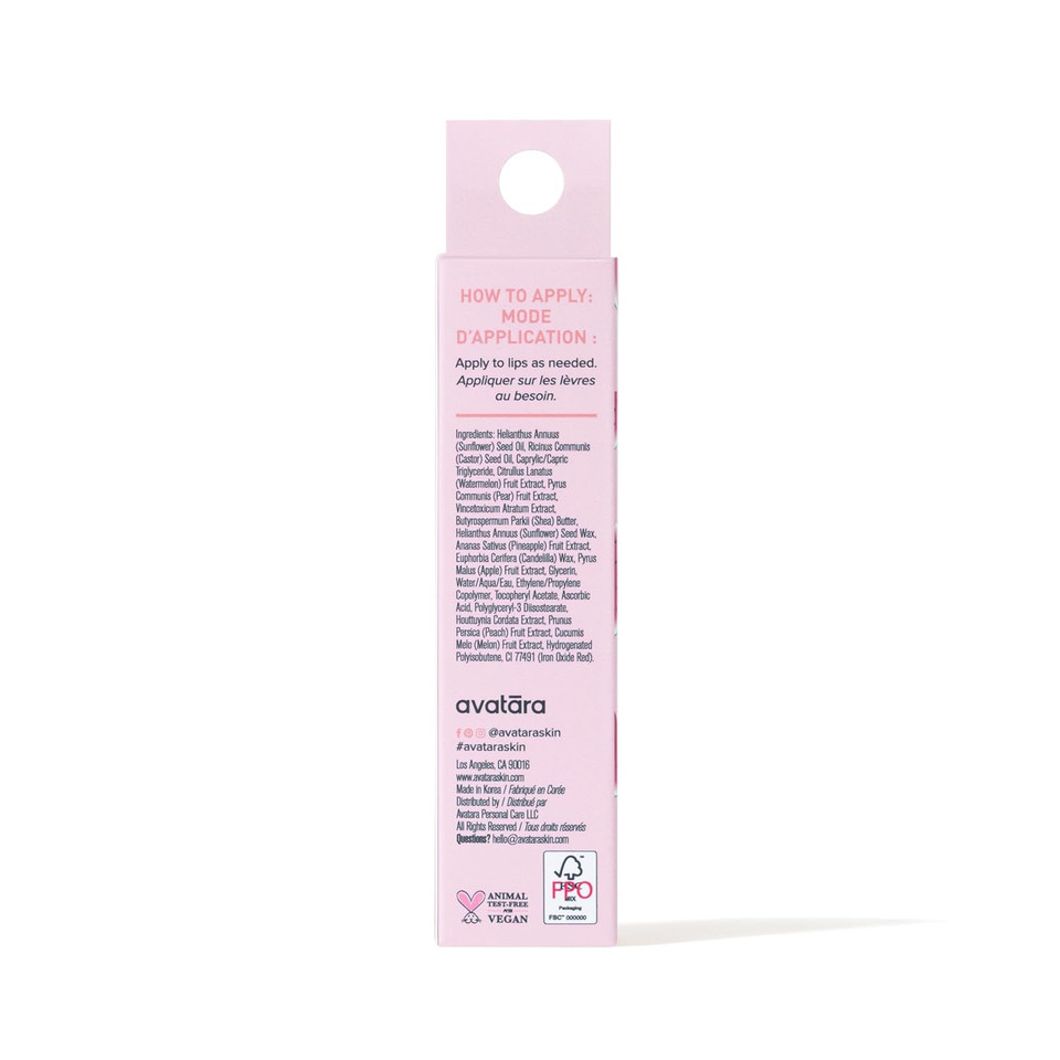Avatara Juicy Watermellow Clear Lip Jelly, Hydrating Lip Gloss Treatment With Vitamin-Rich Botanicals, Vegan & Cruelty-Free, Soothes & Softens Dry Lips,15Ml/0.15 Fl Oz