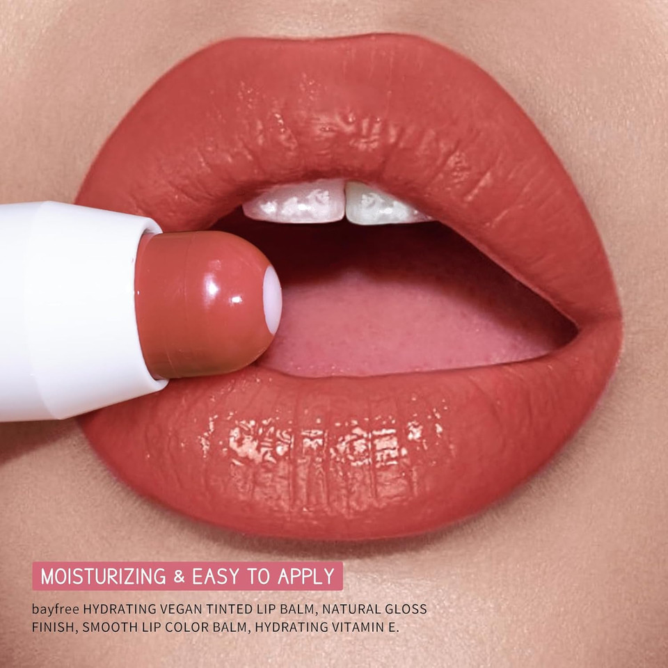 Tinted Lip Balm Plumper, Glossy, Pump Lips, Lightweight, Moisturize & Tint With Jojoba Seed Oil, Vegan Lipbalm Lip Care, Tea Camellia