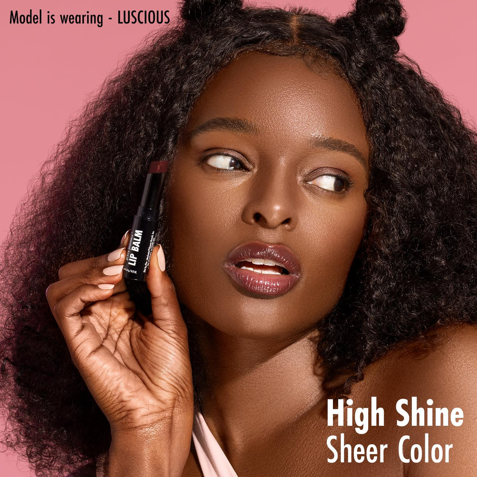 Black Radiance Beyond A Pout Plumping Lip Balm, Moisturizes & Conditions With A Blend Of Botanical Oils & Hyaluronic Acid For A Glossy Finish, Vegan, Cruelty-Free - Pucker Up