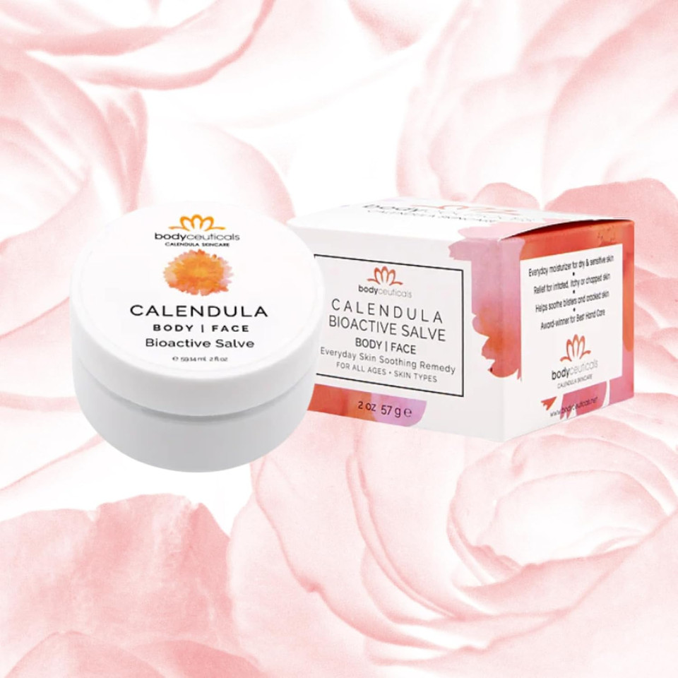 Bioactive Calendula Salve With Beeswax  Antioxidant-Rich Multi-Purpose Balm For Dry Or Sensitive Skin  Travel Size 2 Ounce Jar