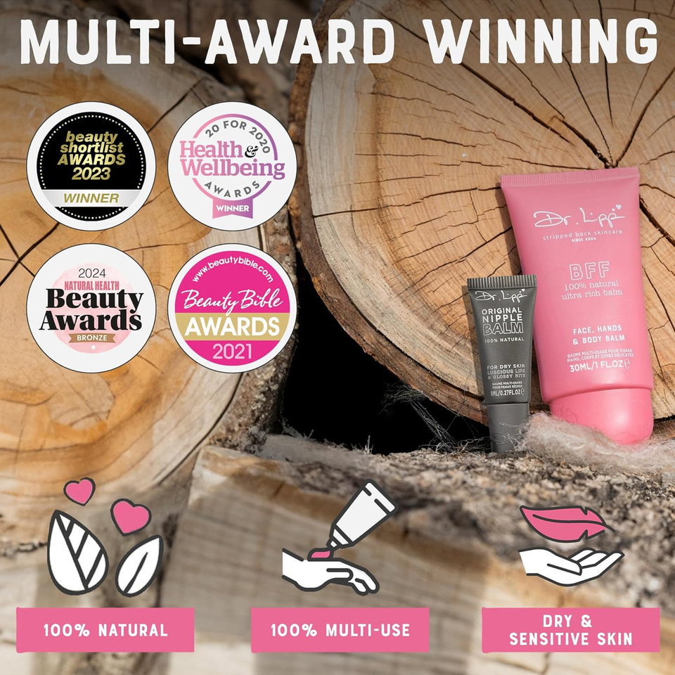 Dr. Lipp Bff Ultra Rich Balm  4-In-One Dry Skin Moisturizing Multi-Use Balm For Face, Hands, Body & Any Delicate Areas  100% Natural Coconut Oil & Lanolin  Fragrance & Cruelty Free