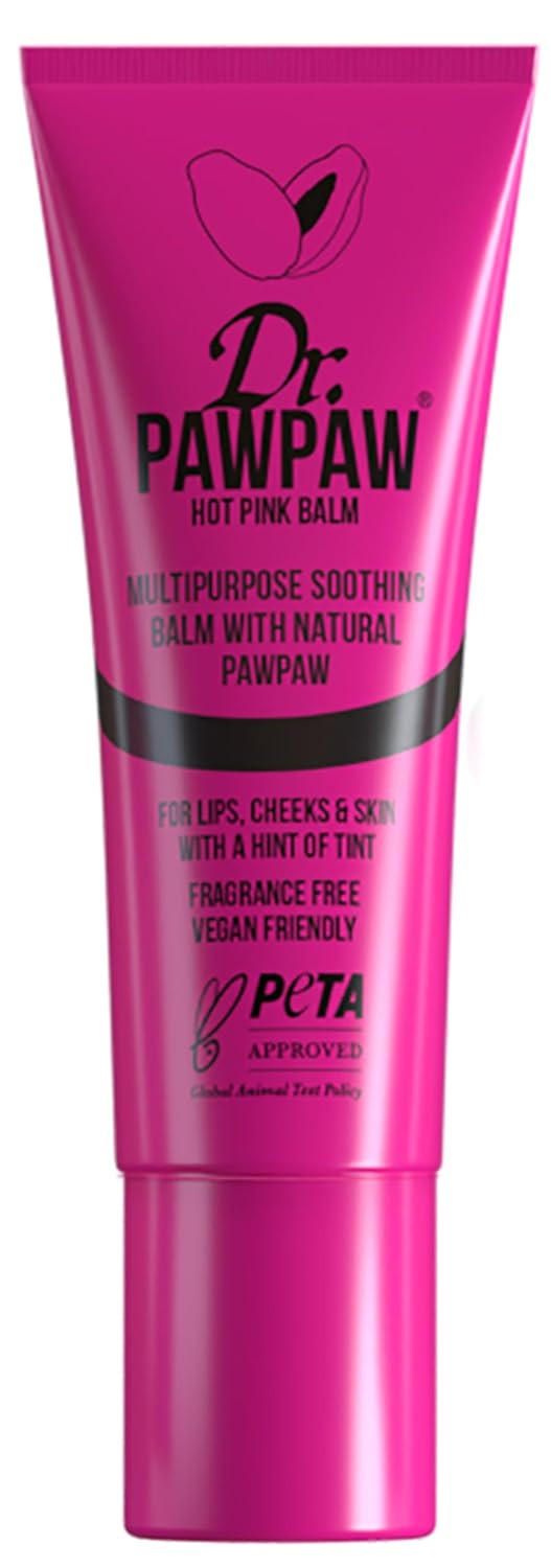 Dr. Pawpaw Multipurpose Tinted - Lip Moisturizer With Buildable Color - Natural Tinted Lip Balm - Lip Balm For Sensitive Skin - Hot Pink - 0.33 Oz
