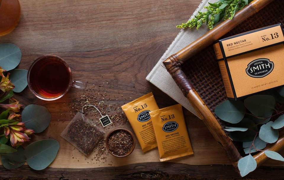 Smith Teamaker | Herbal Tea Gift Assortment | Meadow (10Ct), Peppermint Leaves (10Ct), Big Hibiscus (10Ct) | Sugar-Free, Non-Gmo, Plant Based Full Leaf Herbal Teas (30Ct Total)