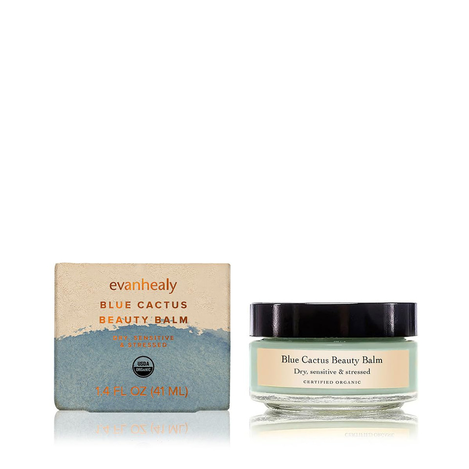 Evanhealy Blue Cactus Beauty Balm | Organic Prickly Pear & Blue Tansy Flower | Soothing, Calming, Moisture Balm For All Skin