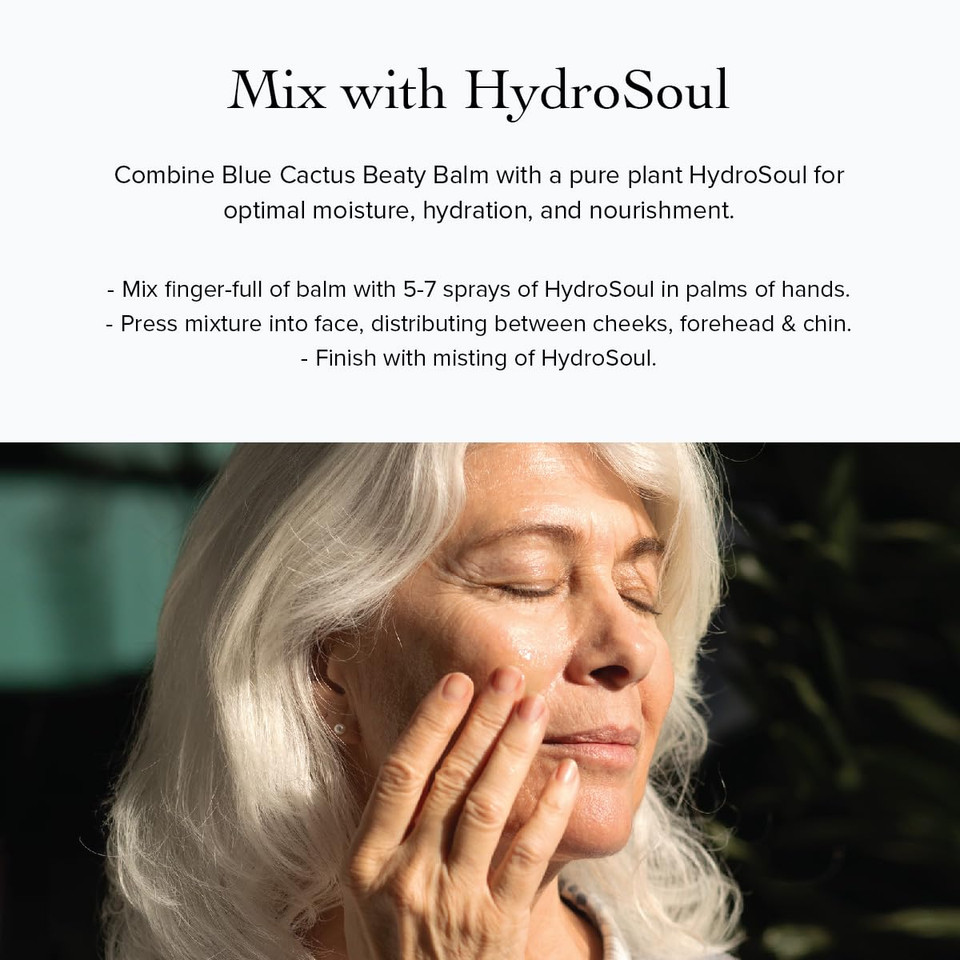 Evanhealy Blue Cactus Beauty Balm | Organic Prickly Pear & Blue Tansy Flower | Soothing, Calming, Moisture Balm For All Skin