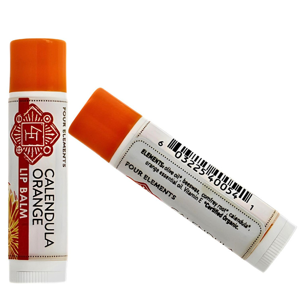 Calendula Orange Lip Balm, Nourishing And Provides Deep Hydration To Leave Your Lips Soft And Supple, .15 Oz