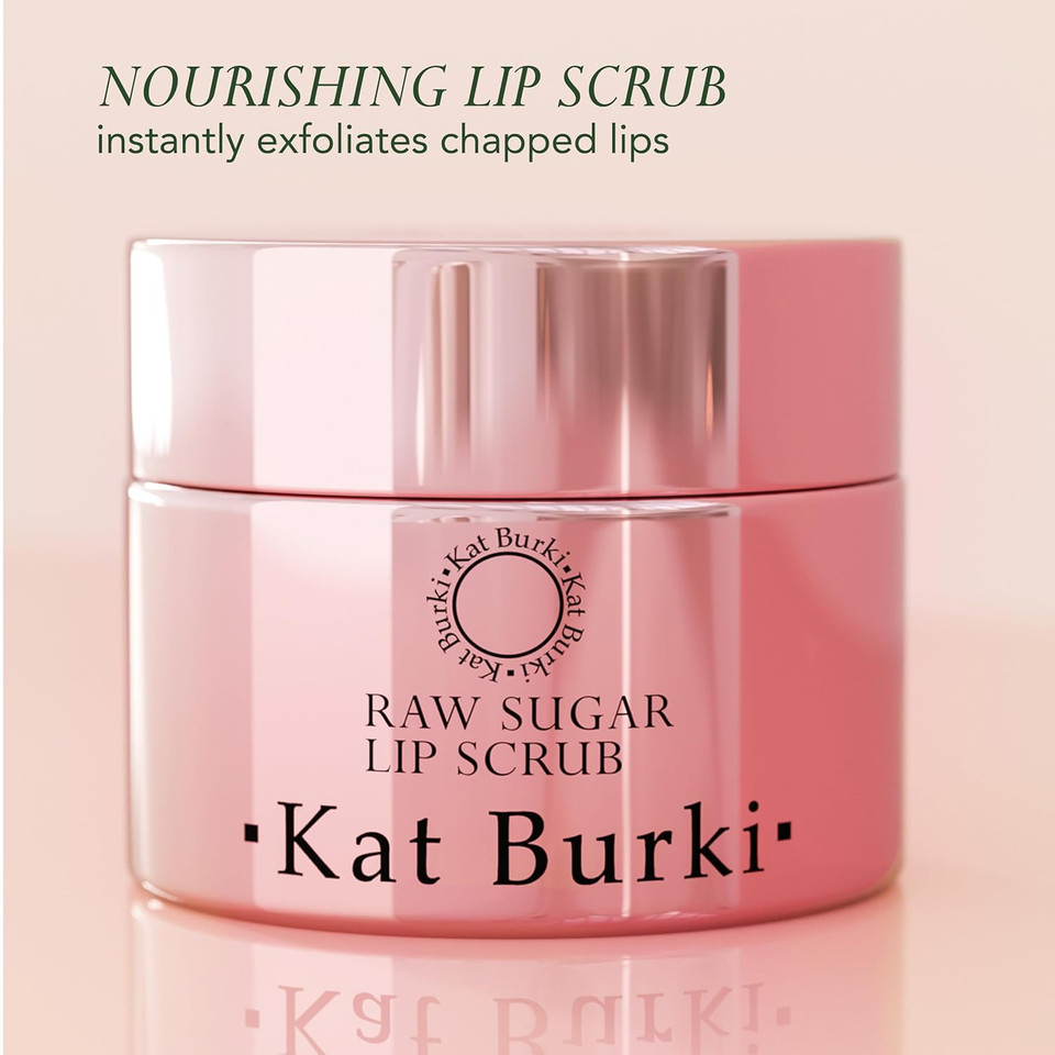 Kat Burki Sugar Lip Scrub Exfoliator. Moisturizer For Dry And Chapped Lips That Leaves Them Smooth And Soft, 1 Fl. Oz