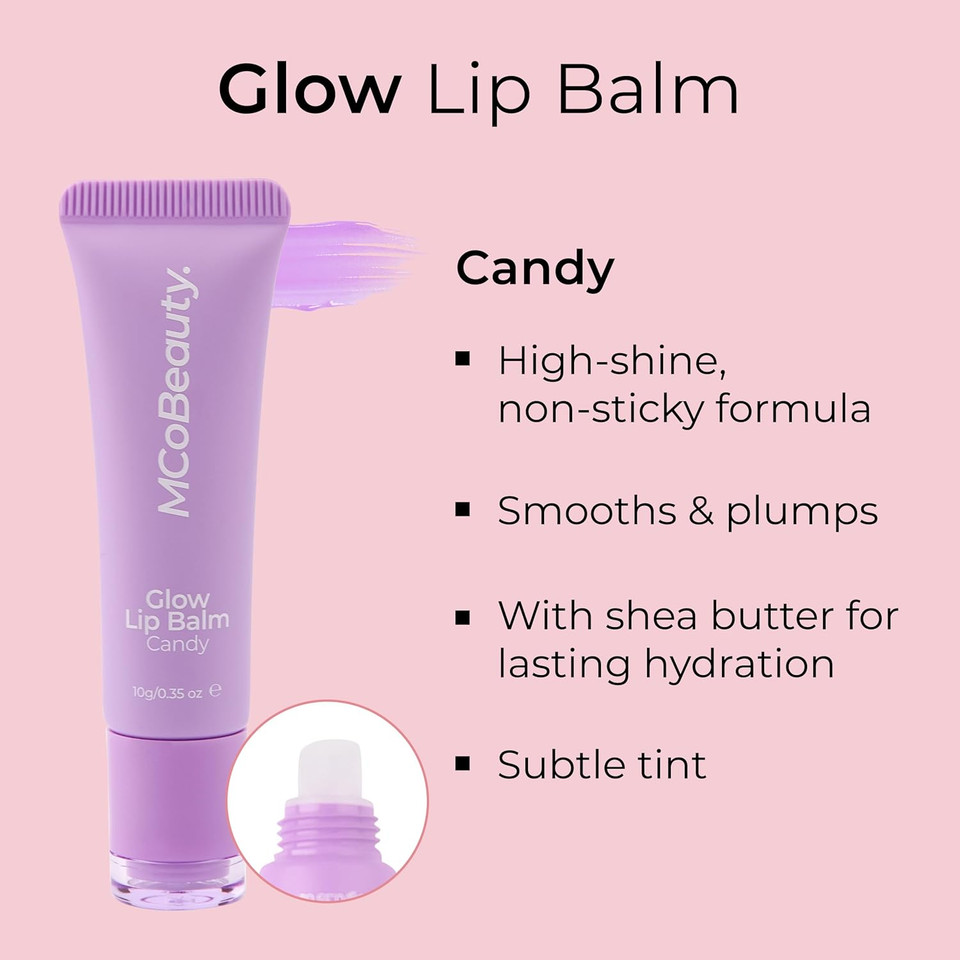 Mcobeauty Glow Lip Balm, Candy, Nourishing Tint For Luscious Lips, Vegan, Cruelty Free Cosmetics