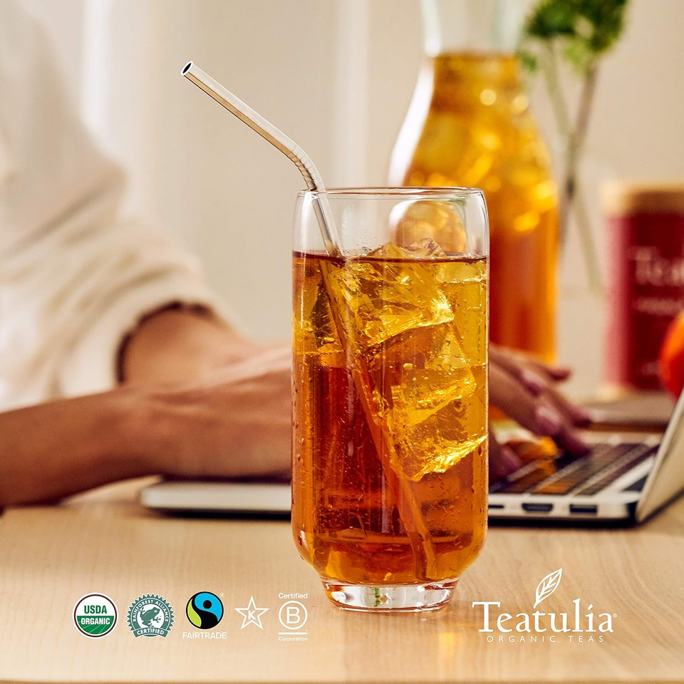 Teatulia Organic Chai Tea Bags (50 Wrapped Tea Bags) | 100% Compostable | Sustainably Grown In Bangladesh | Black Tea, Cinnamon, Cardamom, Ginger Root, Black Pepper & Cloves