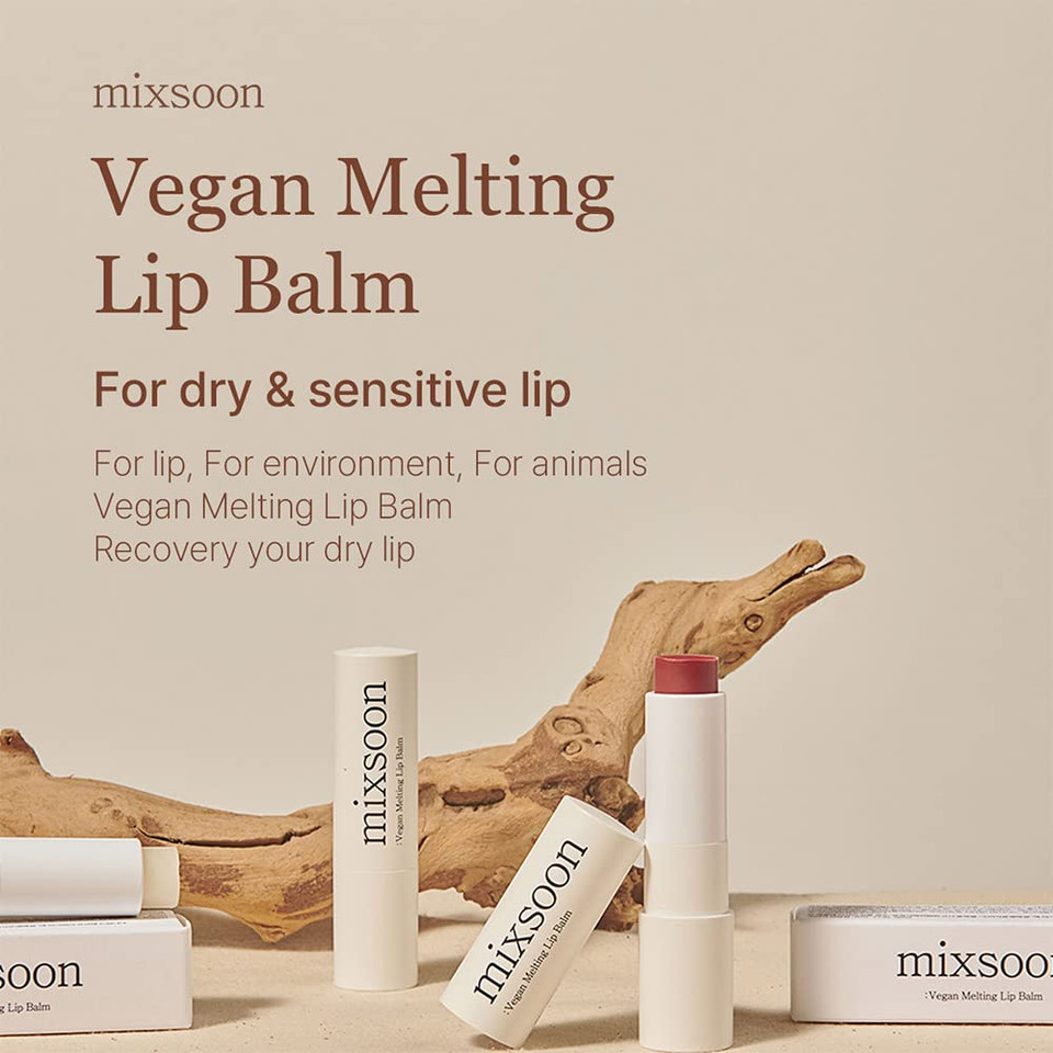 Mixsoon Vegan Melting Lip Balm (Dry Rose) 0.14 Oz / 4.1G
