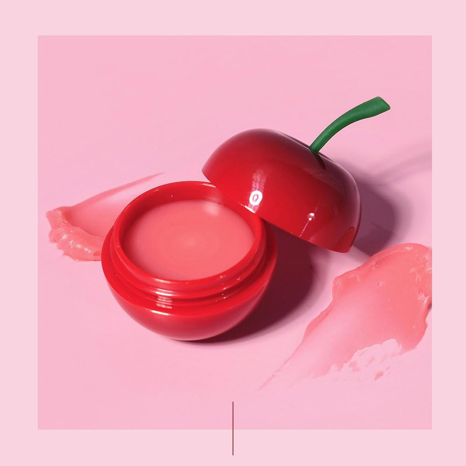 Moisturizing Korean Vegan Lip Balm 0.31Oz. (9G) Smooth, Soft Texture, Hydrating, Natural Shine, Glossy (Cherry)