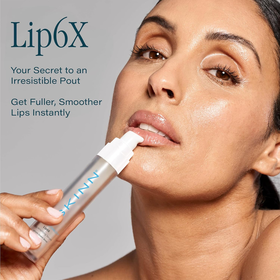 Skinn Lip Amplifying Serum, Lip6X With Peptides - Deep Moisturizing Serum Instantly Plumps, Hydrates & Smooths Lips & Boosts Collagen Production - Lip Care Products For Women
