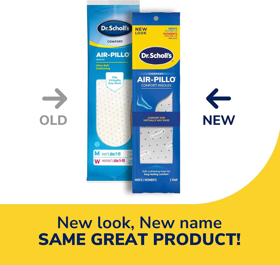 Dr. Scholl'S Air-Pillo Insoles // Ultra-Soft Cushioning And Lasting Comfort With Two Layers Of Foam That Fit In Any Shoe - One Pair