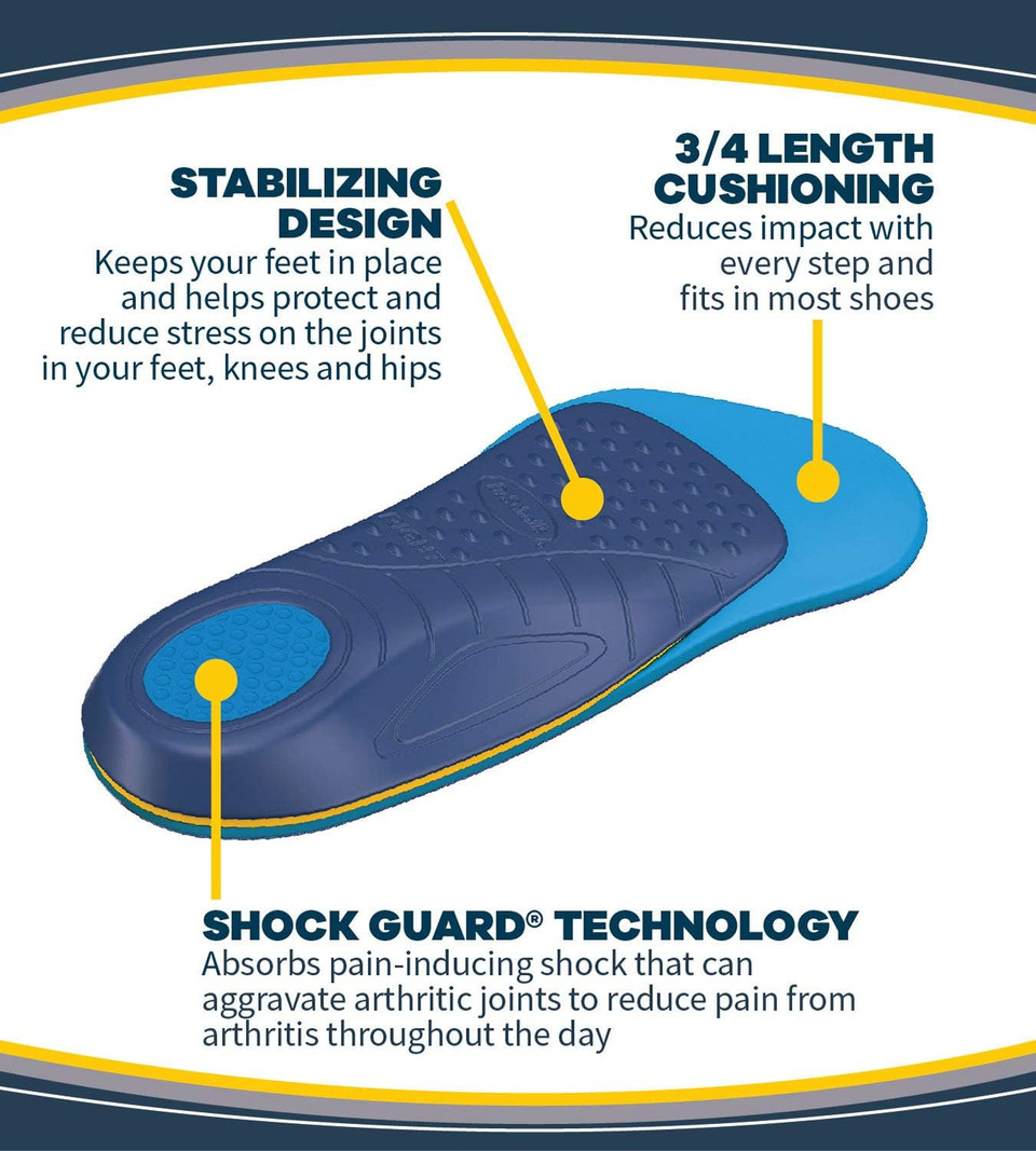 Dr. Scholl'S Arthritis Pain Relief Orthotics // Clinically Proven Immediate Relief Of Osteoarthritis Pain In Feet, Knees And Hips, Blue