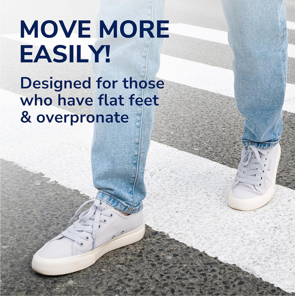 Dr. Scholl'S Stability Support Insoles, Flat Feet & Overpronation Low Arch Support, Improves Balance & Stability, Motion Control, Trim Inserts To Fit Shoes, Men'S Size 8-14