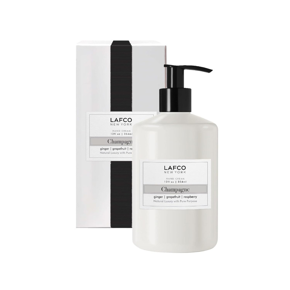 Lafco New York Hand Cream, Champagne - 12 Oz - Restores & Repairs Skin - All Skin Types - Hypoallergenic, Synthetic Free & Cruelty Free - Made In Italy