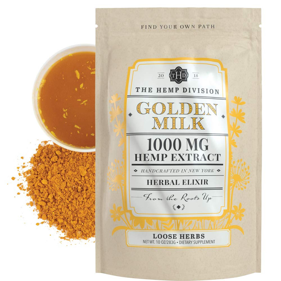 The Hemp Division Golden Milk Herbal Elixir 1000 Mg Hemp, 10 Oz Bag