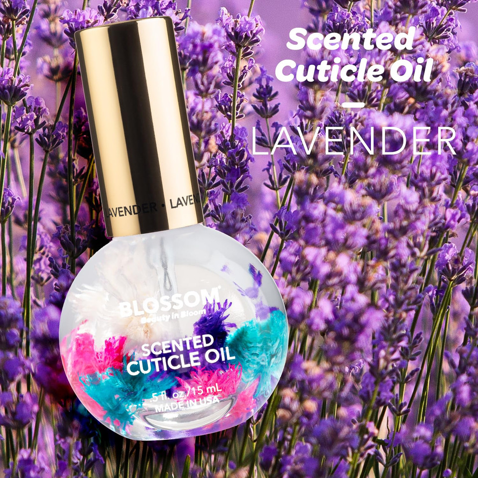 Blossom Cuticle Oil For Nails, Hydrating, Moisturizing, Scented Nail Oil Cuticle Care, Infused With Real Flowers, Made In Usa, 0.92 Fl. Oz, Lily