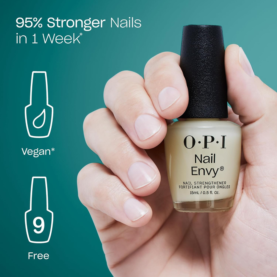 Opi Nail Envy Nail Strengthener | Clear & Opaque Crème Nail Polish Treatment | Strengthen Weak & Thin Nails