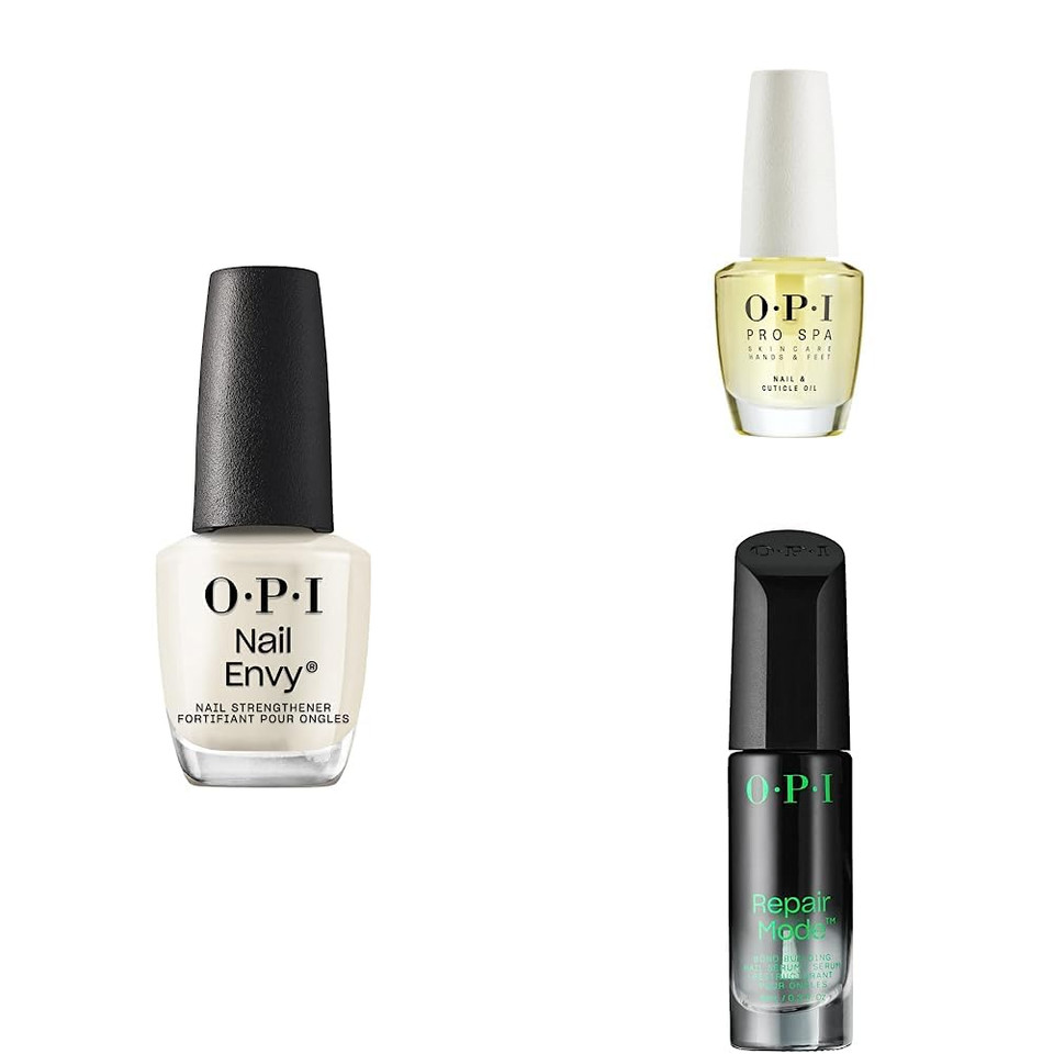 Opi Nail Envy, Nail Strengthening Treatment, Vegan Formula, Opi Prospa Nail And Cuticle Oil, 0.5 Fl Oz Opi Repair Mode Bond Building Nail Serum, Keratin Protein, Vegan Formula, Clear, 0.3 Fl Oz