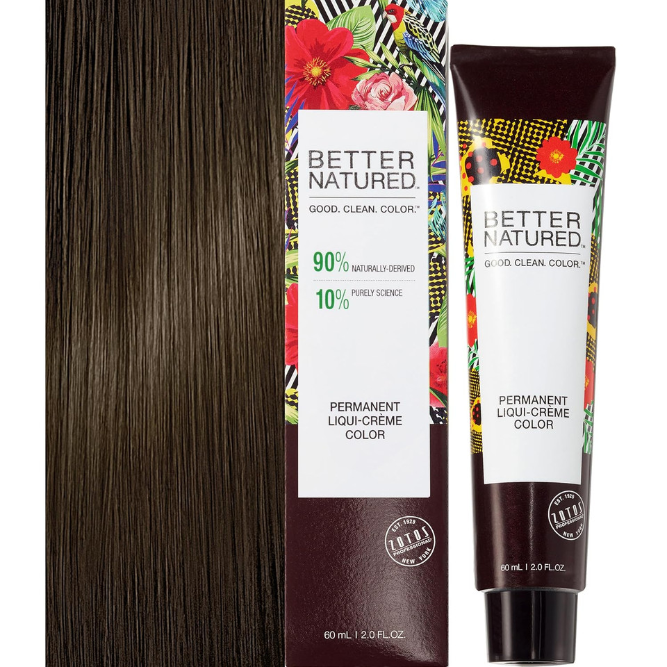 Permanent 4N Medium Natural Brown Hair Color Dye - Naturally-Derived, Vegan & 100% Gray Coverage That Lasts Up To 8 Weeks