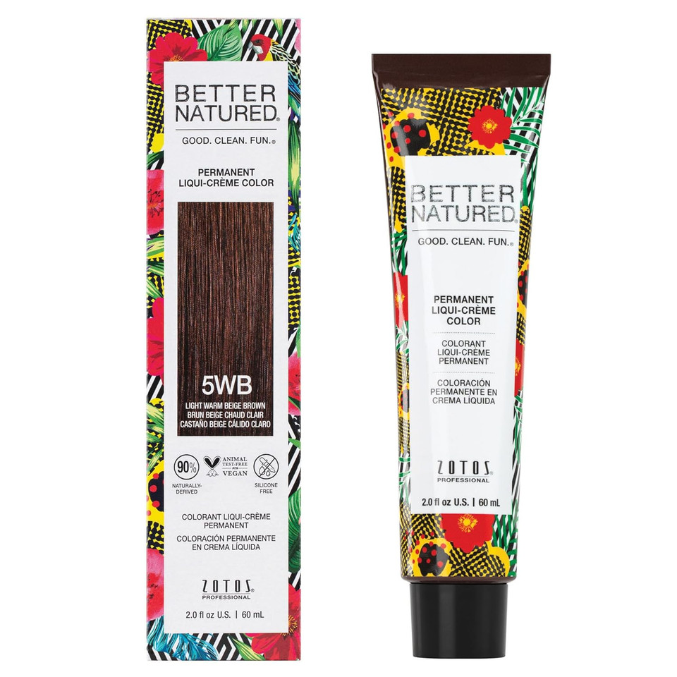 Permanent 5Wb Light Warm Beige Brown Hair Color Dye - Naturally-Derived, Vegan & 100% Gray Coverage That Lasts Up To 8 Weeks
