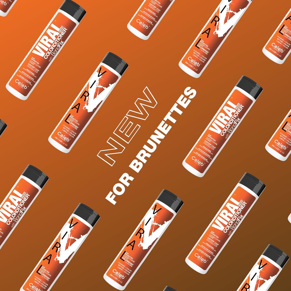 Celeb Luxury Copper Hair Color Depositing Colorwash Conditioner For Brunettes, Maintains & Refreshes Auburn Hair Color