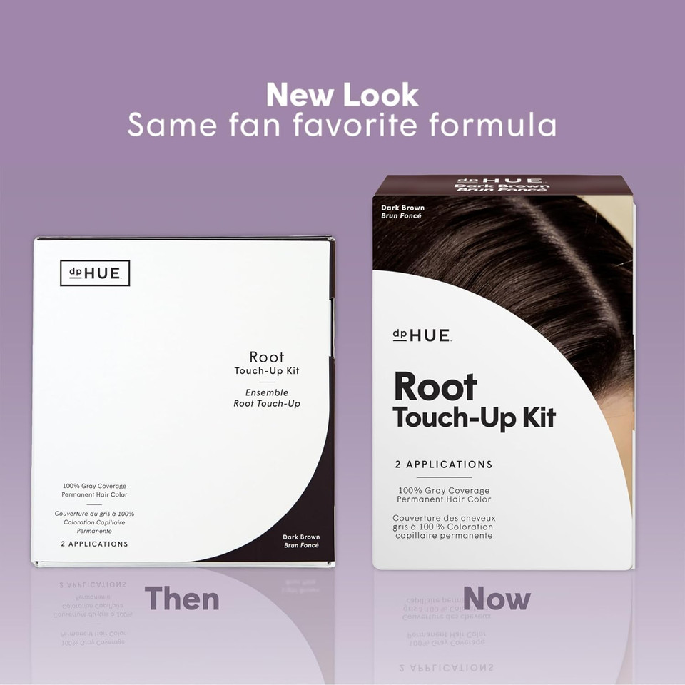 Dphue Root Touch-Up Kit, Dark Blonde - Permanent Hair Color For Gray Coverage - Includes Two Applications - Paraben, Sls & Sles Sulfate Free - Leaping Bunny Certified