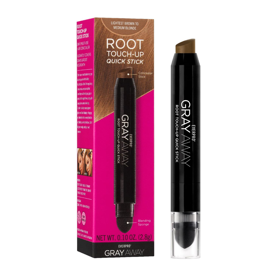 Everpro Gray Away Root Touchup Quick Stick, Black, 0.1 Oz
