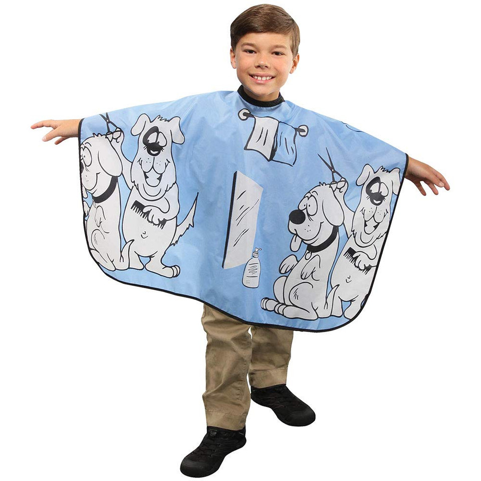 Forpro Professional Collection Kids Styling Cape, Lightweight, Water-Resistant, Six Button Snap Closure, 36 L X 36 W