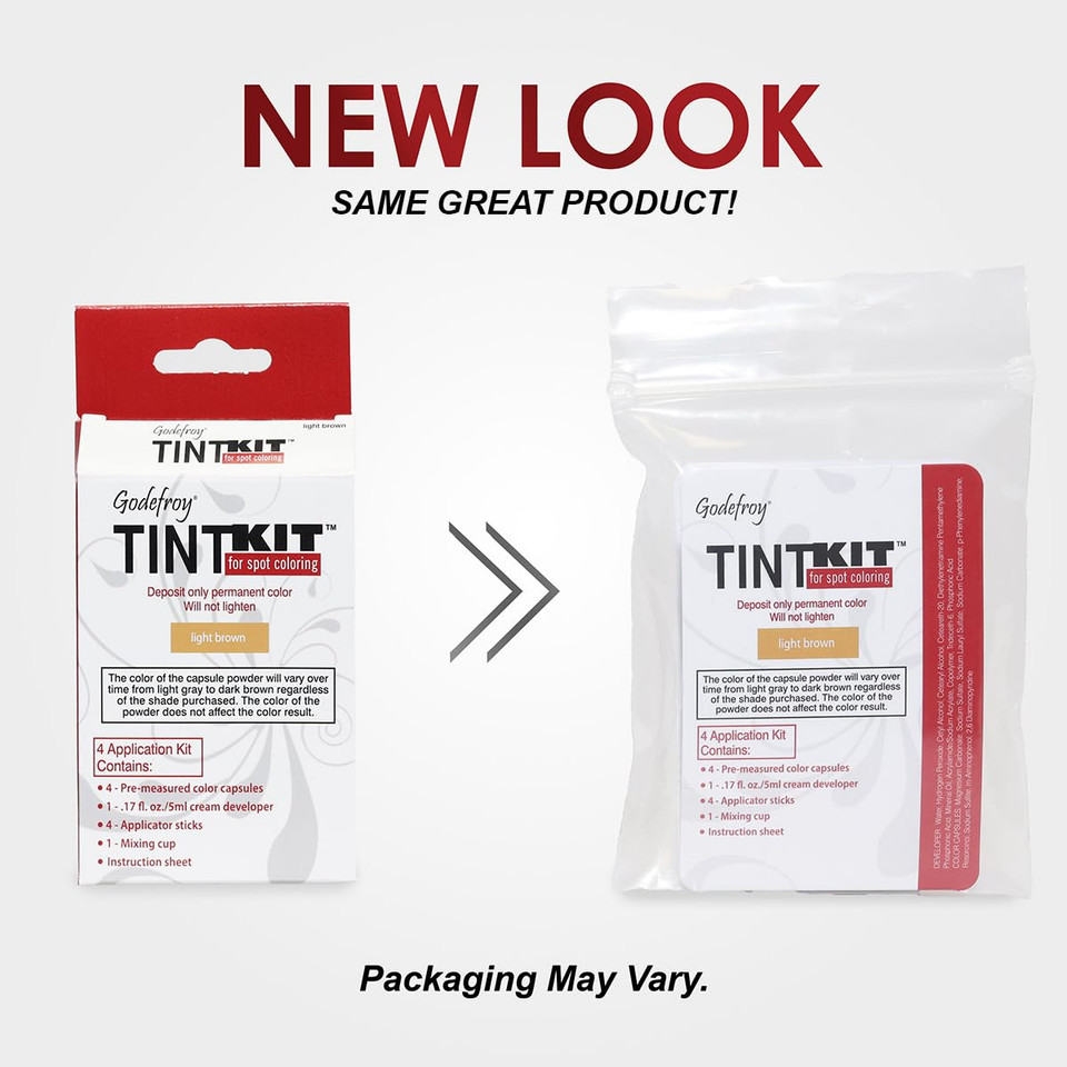 Godefroy Hair Color Kit For Spot Coloring Great For Small Areas Covers Up Gray Hairs Assorted Colors Available 4 Applicaion Kit, Light Brown, 1 Count