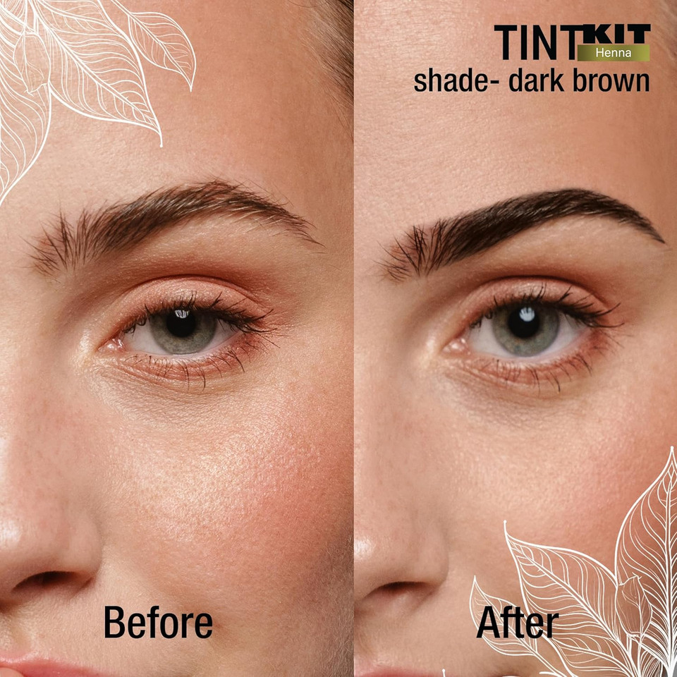 Godefroy Powered By Henna - Tint Kit 4 Applications | Dark Brown | Spot Hair Color Powered By Natural Henna