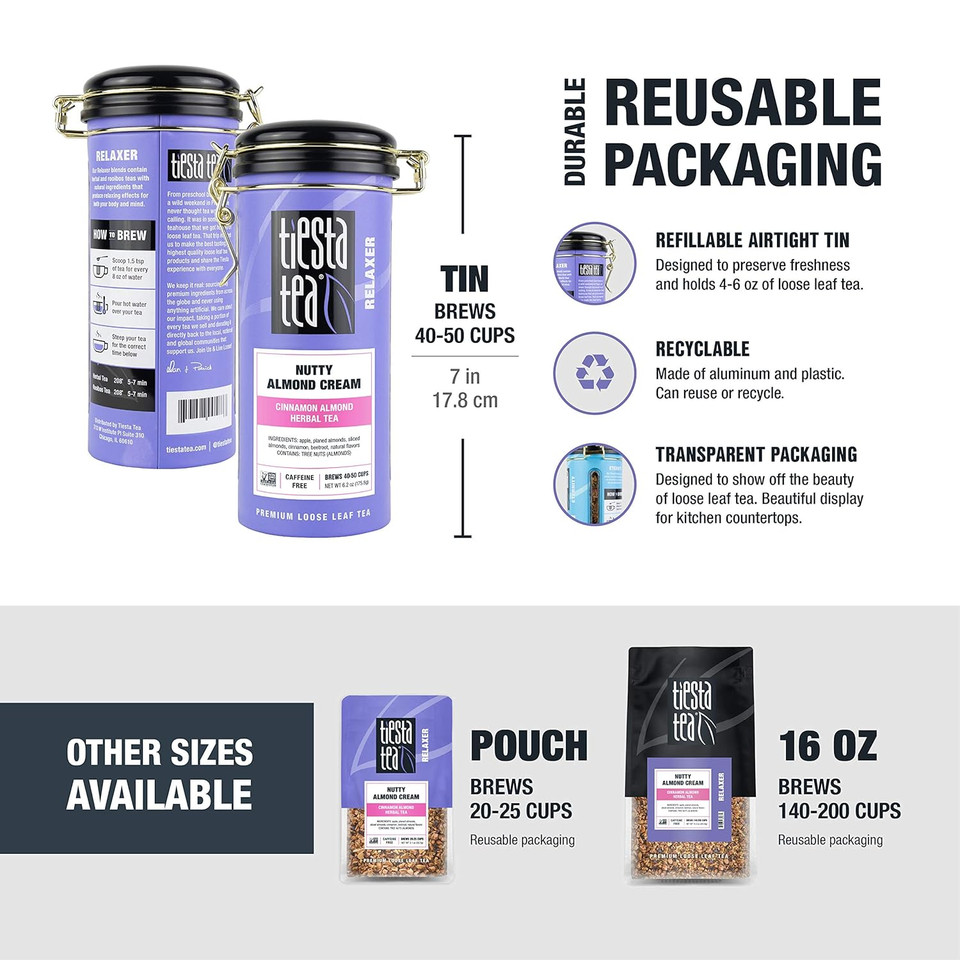 Tiesta Tea - Mango Dreamzzz, Mango Chamomile, Non-Caffeinated, Hot & Ice Tea, 3 Oz Tin - 50 Cups, Natural Flavored, Calming, Herbal Tea Loose Leaf