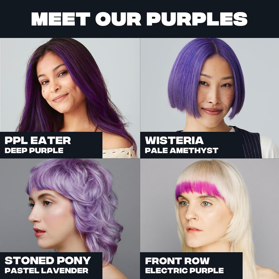 Good Dye Young Semi-Permanent Hair Color, Vegan And Cruelty-Free Purple Hair Dye, Last Up To 24 Washes, Non-Damaging Conditioning Hair Color (5Fl Oz, Make It Happen)