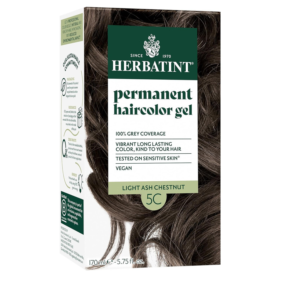 Herbatint Permanent Hair Dye For Women - 6C Dark Ash Blonde - For Up To 100% Gray Coverage Of Resistant Gray Hair - Ammonia-Free, Alcohol-Free & Vegan - Salon Influenced Hair Color 5.75 Fl Oz Herbatint Permanent Hair Dye For Women - 6C Dark Ash Blonde - For Up To 100% Gray Coverage Of Resistant Gray Hair - Ammonia-Free, Alcohol-Free & Vegan - Salon Influenced Hair Color 5.75 Fl Oz