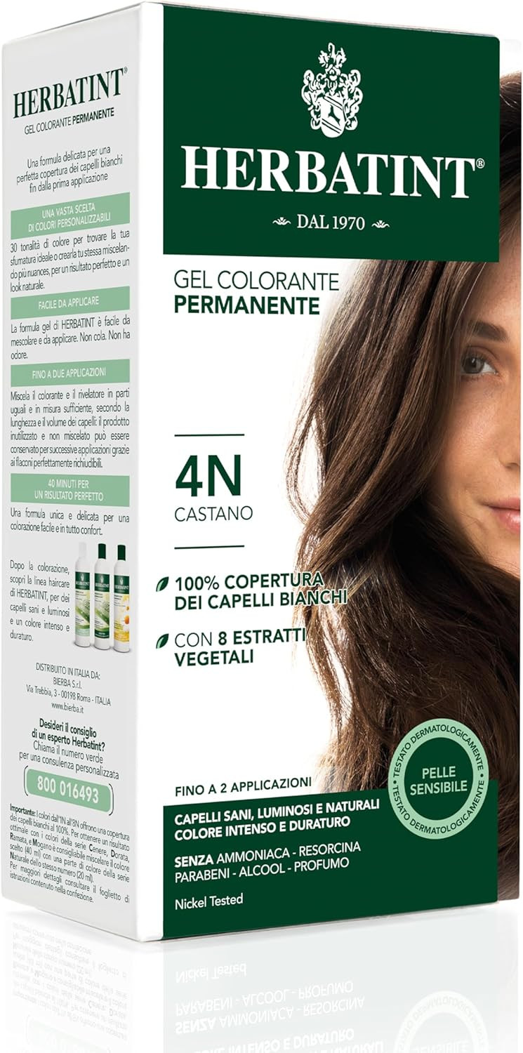 Herbatint Permanent Herbal Haircolour Gel 4N Chestnut - 135 Ml