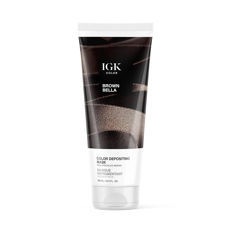 Igk Hair Gloss Toner & Color Depositing Mask | Chocolate Brown Semi-Permanent | Vegan + Cruelty Free | Brown Bella