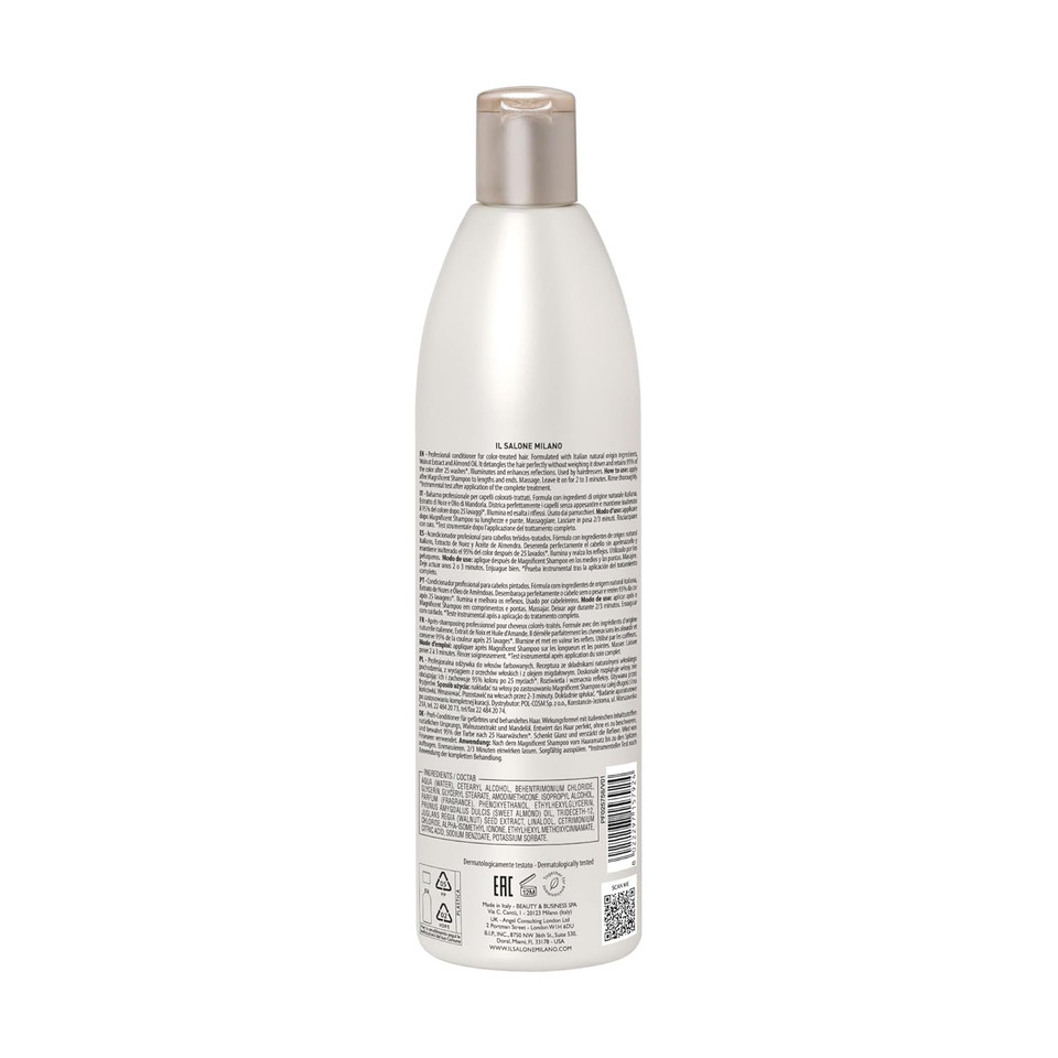 Il Salone Milano Professional Magnificent Hair Conditioner - Color Safe Conditioner To Brighten + Enhance Highlights - Protects And Prolongs Color - Salon-Quality Hair Care (16.9 Oz / 500 Ml)