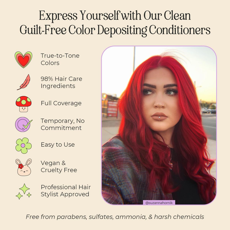 Inh Semi Permanent Hair Color | Color Depositing Conditioner | Emerald Green Hair Dye | No Bleach & No Peroxide Temporary Tint For Women & Men | Vegan, Ammonia Free, & Sulfate Free | Ready To Use, 6Oz