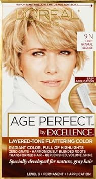 L'Oréal Paris Age Perfect Permanent Hair Color, 9N Light Natural Blonde,3 Count