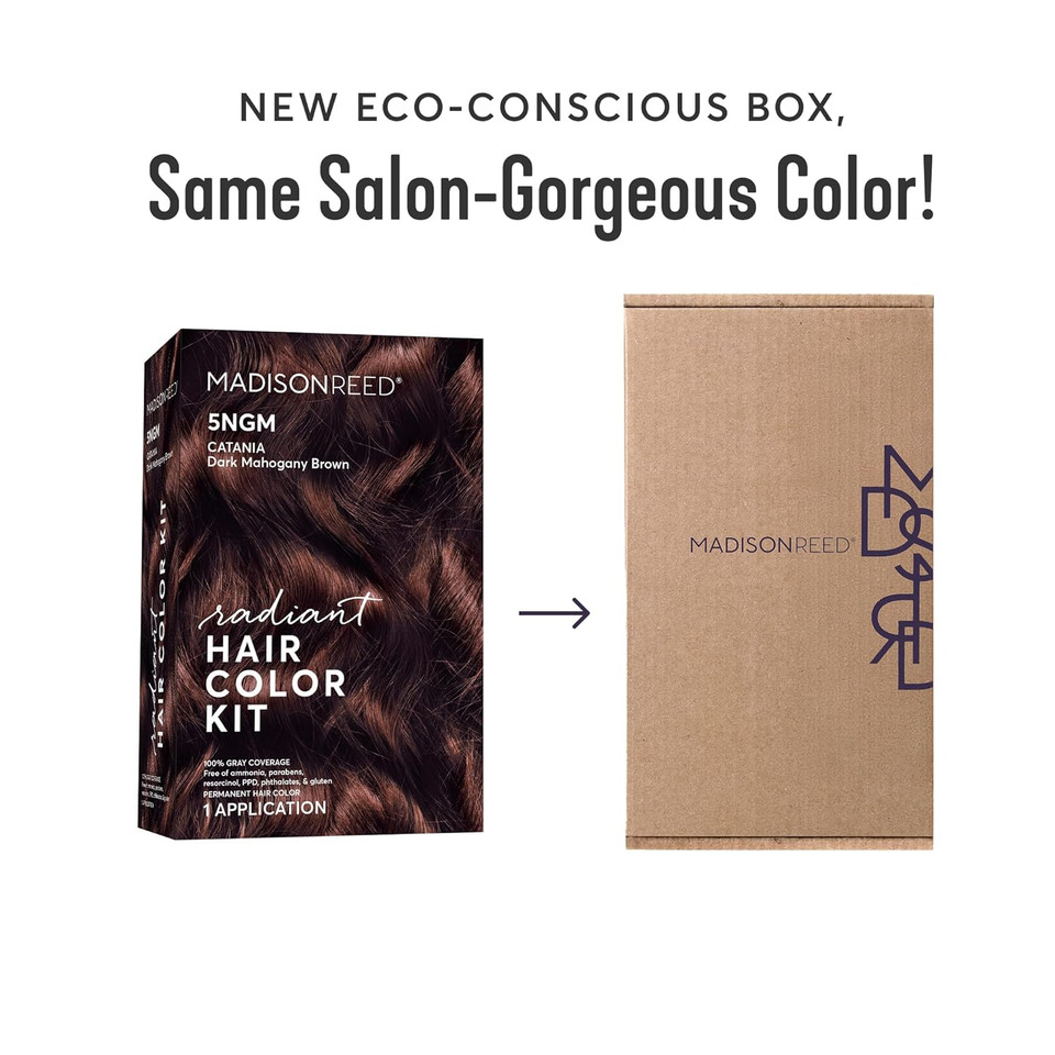 Madison Reed Radiant Hair Color Kit | 7Ngv Light Golden Brown (Lucca Brown) For 100% Gray Hair Coverage | Salon Quality Permanent Hair Dye | Ppd-Free & Ammonia-Free | (Packaging May Vary) 1 Pack