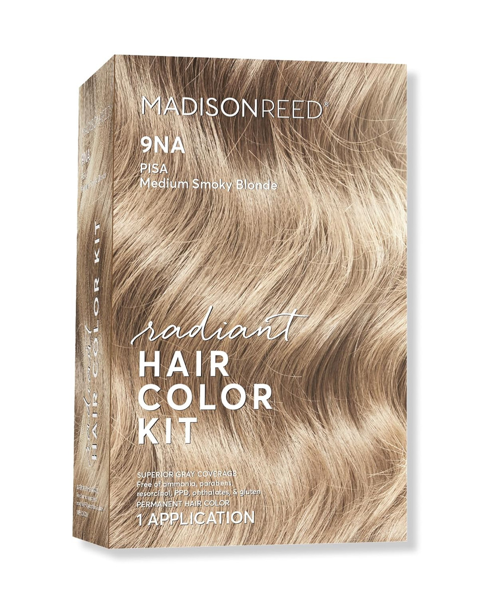 Madison Reed Radiant Hair Color Kit | 9Na Medium Smoky Blonde (Pisa Blonde) For 100% Gray Hair Coverage | Salon Quality Permanent Hair Dye | Ppd-Free & Ammonia-Free | (Packaging May Vary) 1 Pack